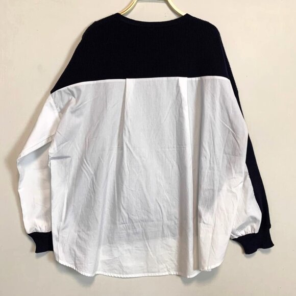 Japanese Brand "Lupilien" Patched Sweater Blouse - One Size - Picture 2 of 5